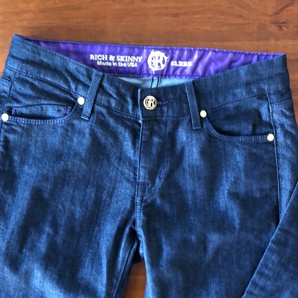 Rich & Skinny Sleek Jean in Color Rinse / Dark Indigo - Picture 5 of 16